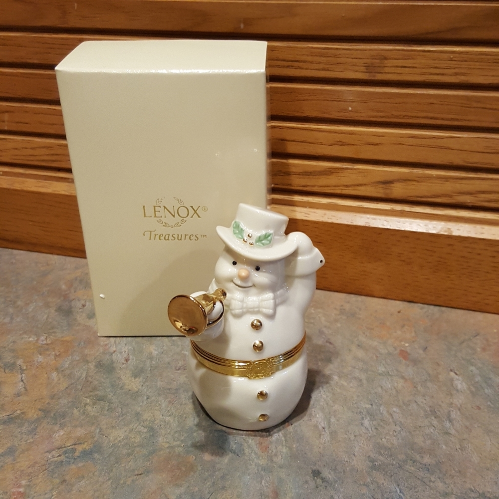 Lenox Snowman Box-Heralding in the Season